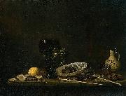 Jan van de Velde Still life with wineglass oil painting on canvas